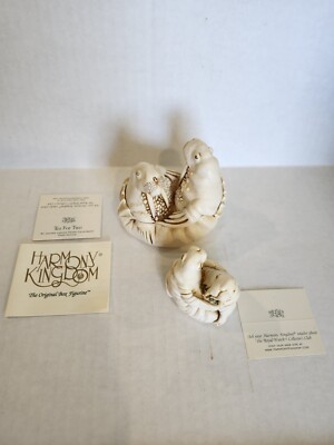 harmony kingdom collectibles ''Tea For Two 1991'' And ''Love Seat 1994'' Walrus