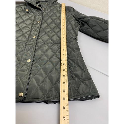 Lauren Ralph Lauren Crest Quilted Jacket Olive Green Women Size Small Equestrian - Picture 11 of 20