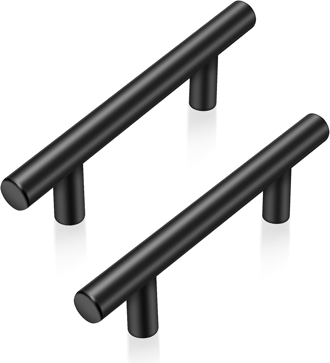 30 Pack 5 Inch Cabinet Handles Matte Black Cabinet Pulls Stainless Steel Drawer