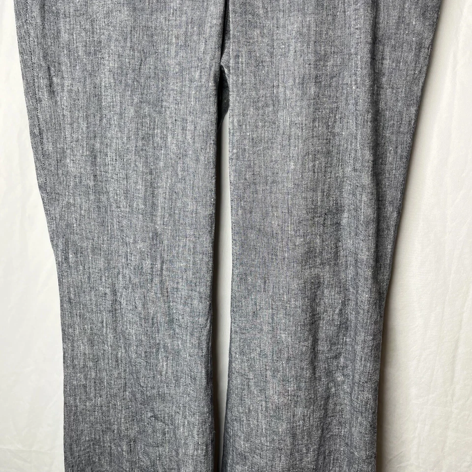 Pantalones Anthropologie Elevenses The Brighton‎ Lino Algodón Encaje Cintura Pierna Ancha 6 Foto 3 de 4