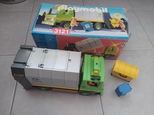 3121 Playmobil : Camion ordure ménagère / poubelle (2000) - Photo 5/5
