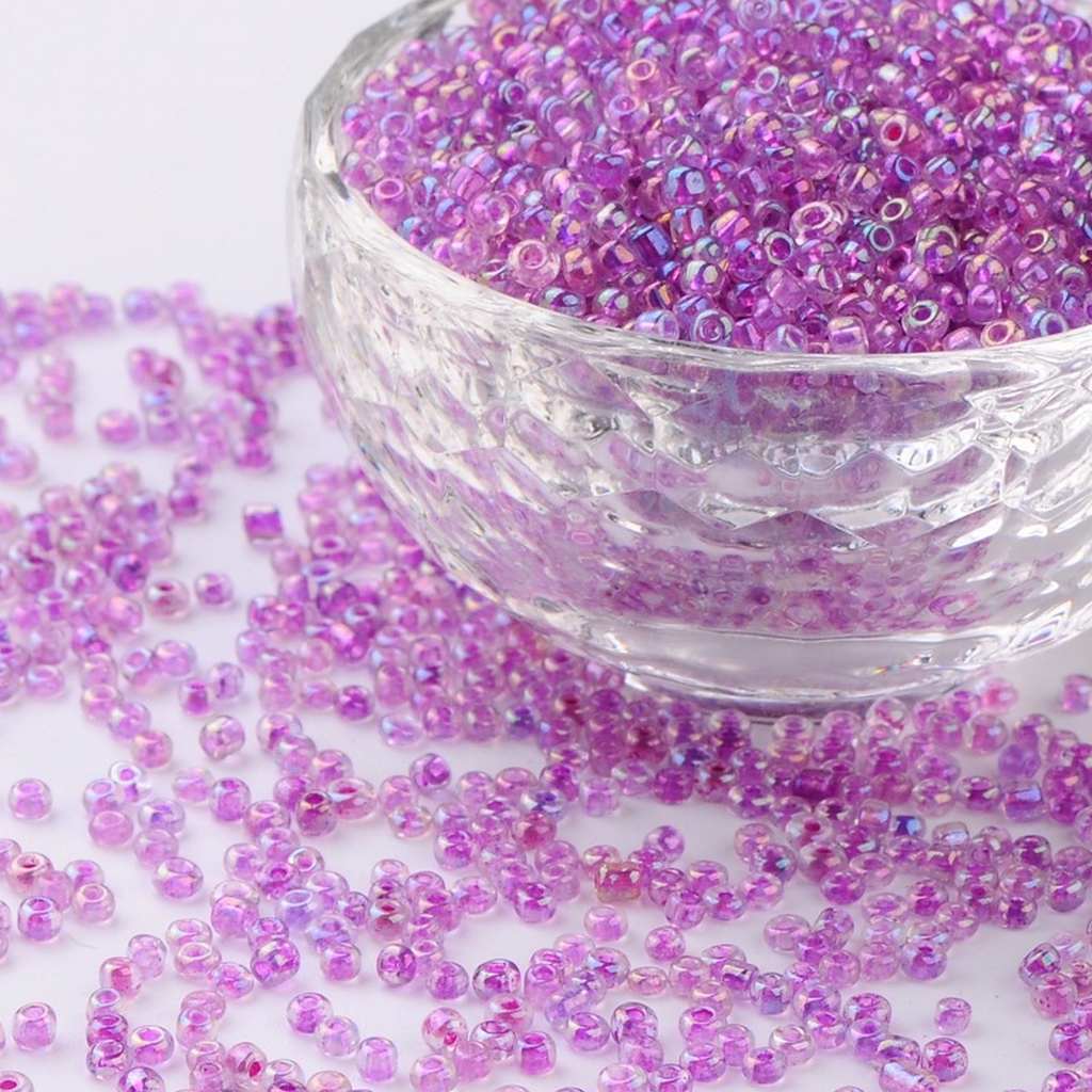 Lot De 1000 Perles De Rocaille Blanches Multicolores - 2mm, Taille 12/0 - Idéal Pour La Création DIY