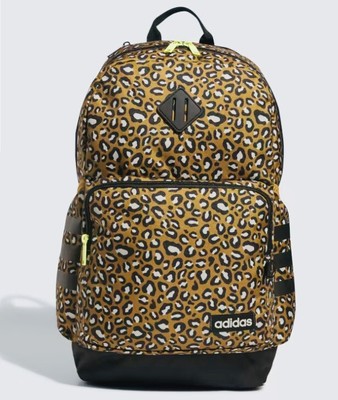 Adidas Classic 3-Stripes Backpack Medium Cheetah Print Neon Pockets Brand New