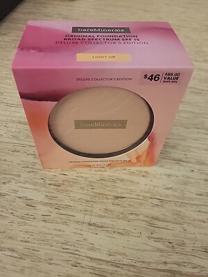 BARE MINERALS ORIGINAL FOUNDATION  LIGHT 08 BROAD SPECTRUM SPF 15- NEW 18 grams