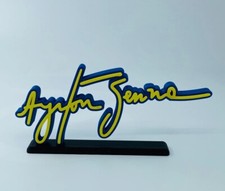 AYRTON SENNA  Collection MCLAREN FORD  RARE Autografo Firma Logo 3D