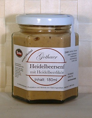 ''GEKO'' Original Gothaer Heidelbeersenf  im Sechseckglas a´180ml - OVP  #5384