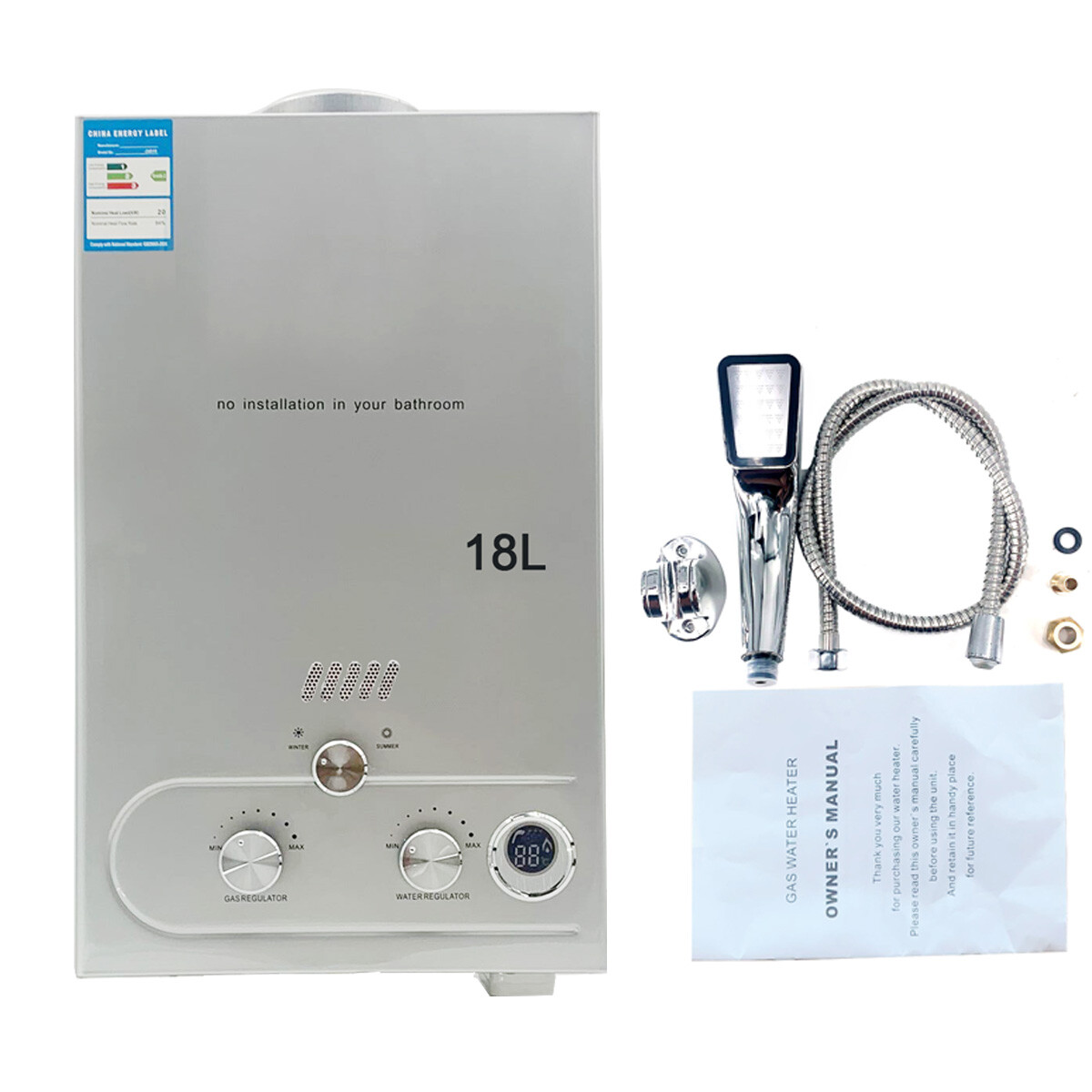 Portable LPG Propane Gas Hot Water Heater 8/10/12/16/18L Tankless Instant  Boiler | eBay