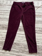 Gloria Vanderbilt pull on maroon corduroy skinny pant size XL