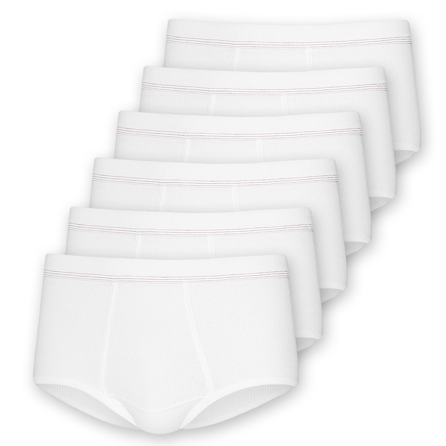 SCHÖLLER Herren Slips Unterhosen mit Eingriff Doppelripp Baumwolle