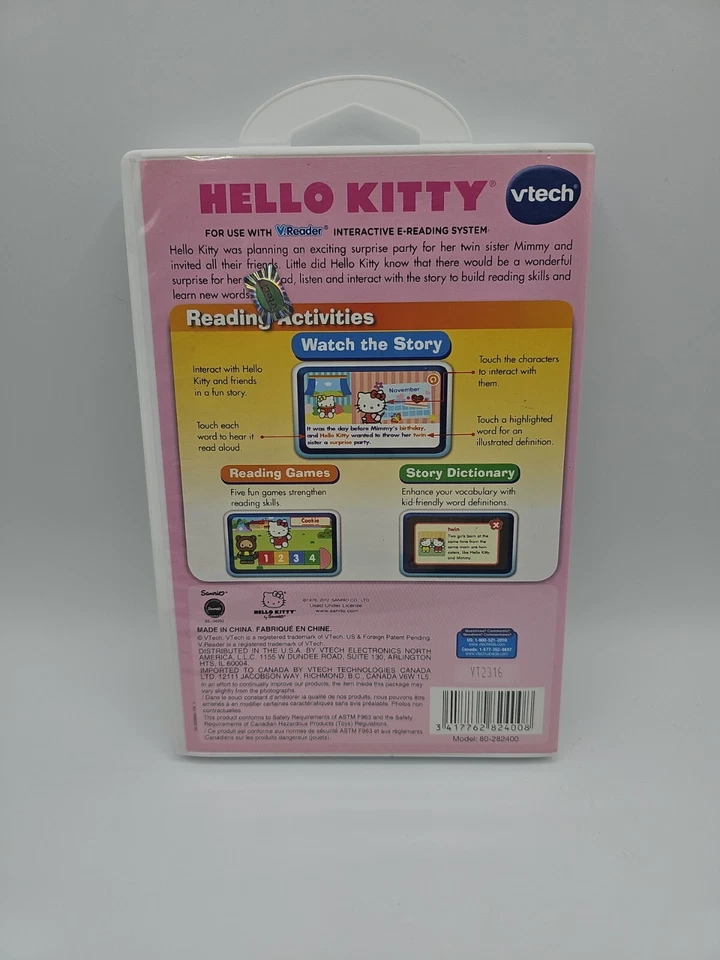 Vtech V.Reader Hello Kitty Suprise Interactive Game Cartridge / Original Package - Image 2 of 4