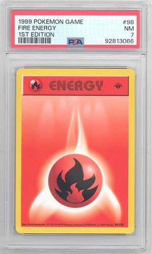 Fire Energy (1st Edition) graded PSA 7 for sale on eBay