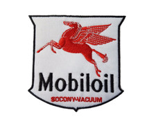 Mobil Oil Gas petrol station Sponsor Iron On Patch Sew on Embroidered transfer