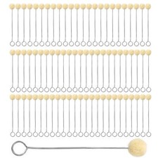 75 Pcs Wool Daubers Ball Brush Leather Dye Tool with Metal Handle for DIY Crafts