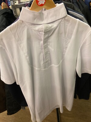 Dublin Kurzarm Cool Max Show Shirt. Weiß. Neu mit Etikett. Medium