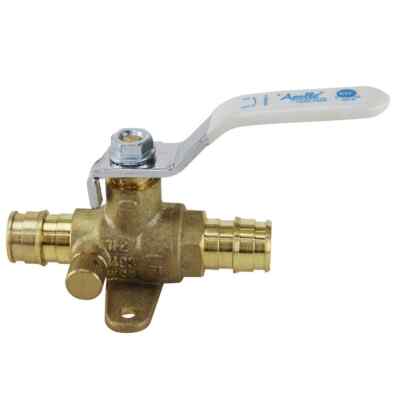 1.3cm Messing Pex-A Spitze Kugelhahn mit Abfluss und Montage Pad