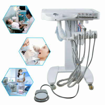 4-Loch Dental Mobile Self Delivery Cart Unit Einheit Tragbarer Weak Suction