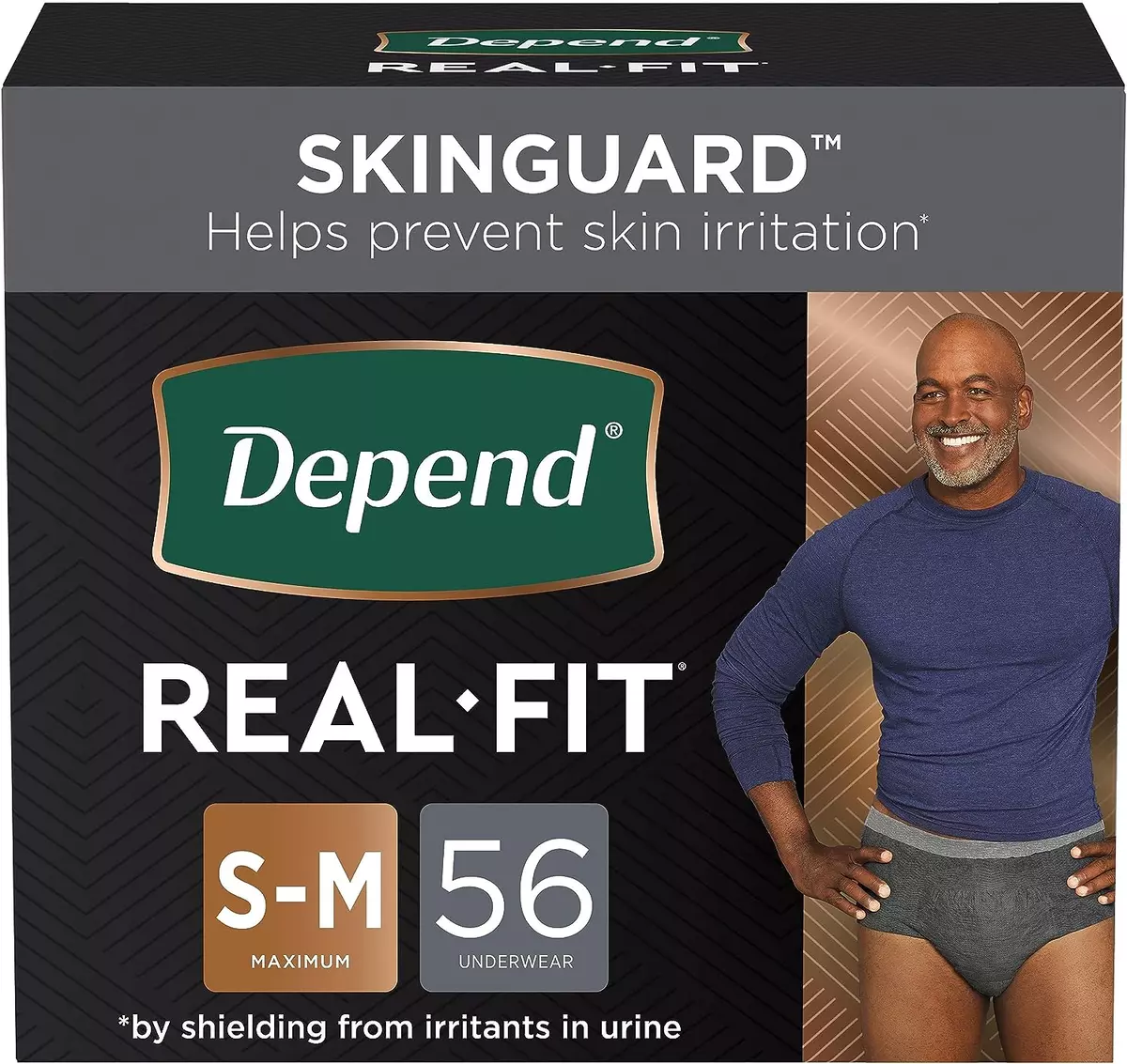 Depend Real Fit Incontinence Underwear for Men, Maximum Absorbency,  Disposable