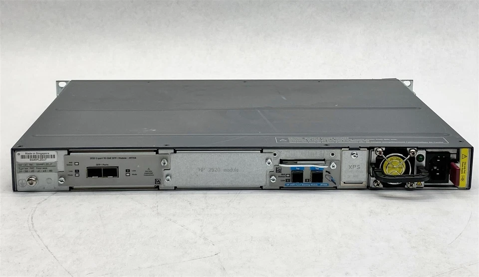 HP J9729A Procurve 2920-48G-POE+ 48-Port Gigabit Switch w/ J9731A + J9733A + PSU - Image 4 of 4