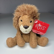 Russ Luv Pets Cairo Lion Plush 5 Brown Tan Stuffed Animal Beanie Vintage NWT