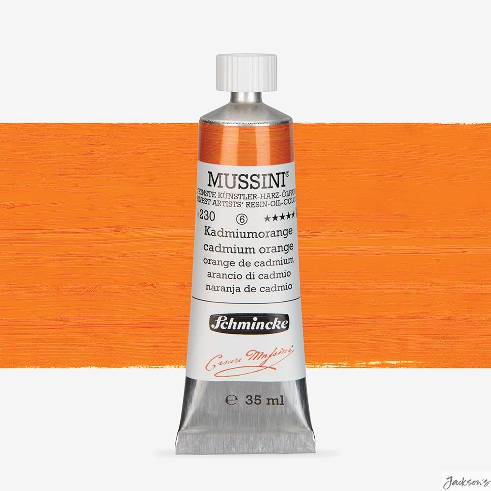 Schmincke Mussini Oil Paint Natural Resin 35ml Cadmium Orange Artists Colour