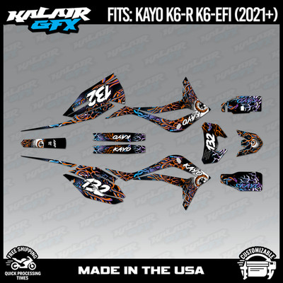 Graphics Kit for Kayo K6-R K6-EFI 250 (2021+) Core Series - PURPLE