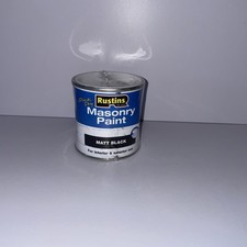 RUSTINS QUICK DRY MASONRY PAINT MATT BLACK 250ML Sealed