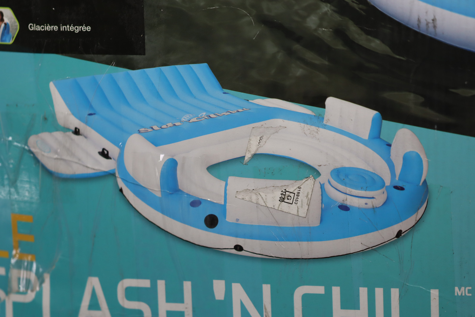 InteX Splash N Chill Island Inflatable Relaxation Lake Island Float 145x125x20