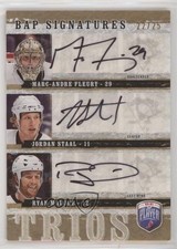 2006 Be a Player Signatures Trios 22/25 Marc-Andre Fleury Jordan Staal Auto 0c3