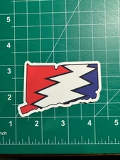 Connecticut Stealie - Grateful Dead - Laminated Vinyl Sticker - 2"x3"
