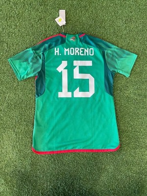 adidas Mexico Home Jersey 2022 H.Moreno #15 Large - Green/Red/White