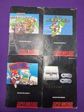 Super Nintendo Instruction Booklets Lot Manual Only Super Mario World Mario Kart