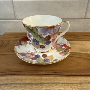 Vintage Duchess Tea Cup and Saucer Gold Floral England Fine Bone China