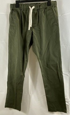 Obey Men's Olive Green Elastic Waist Drawstring Streetwear Chino Pants Size M