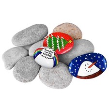 River Rocks for Painting 10 Pcs Large 2-3 Inch Flat Smooth Painting Stones Cr...
