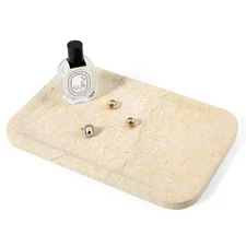 Koville Marble Tray, 12"x8" Natural Stone Vanity Tray for Countertop Bathroom...