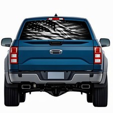 Rear Window Decals for Trucks - 65x22 in Back American Flag -8-b 65x22 IN