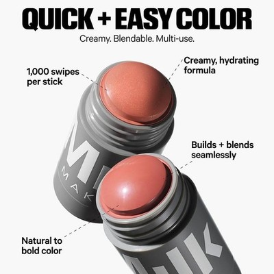2 X MILK WERK Lip + Cheek Creamy Sheer Blush & Lip Color 0.21 oz / 6 G NIB