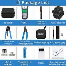 Fiber Optic Terminal kit 9-in-1 FTTH Tool kit Equipped with S-6C Optical Fiber