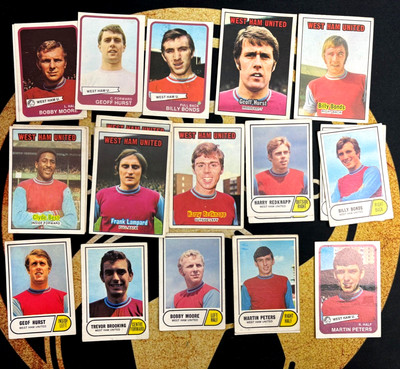 A&BC Footballers West Ham Lot 1960 1970 12 legends Moore Bonds Brooking Hurst