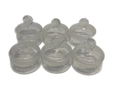 (6) PYREX KIMAX Glass 35mL Low Form Weighing Bottle & 50/12 Stopper 1682 15165