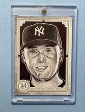 Derek Jeter 2021 Topps Museum Canvas Collection Baseball Sketch Card 1/1 Yankees