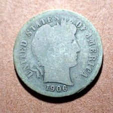 1906-S Barber Dime  G/G-