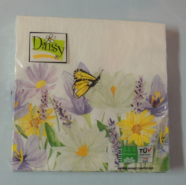 20 Servietten Schmetterling Blumen Angebot Garten 1 Packung Ovp E BlüTen-image
