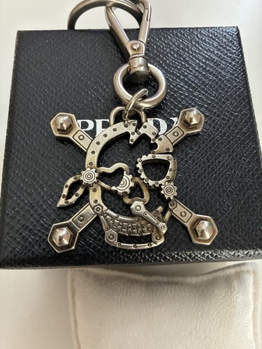 PRADA Skull Metal Keychain Charm