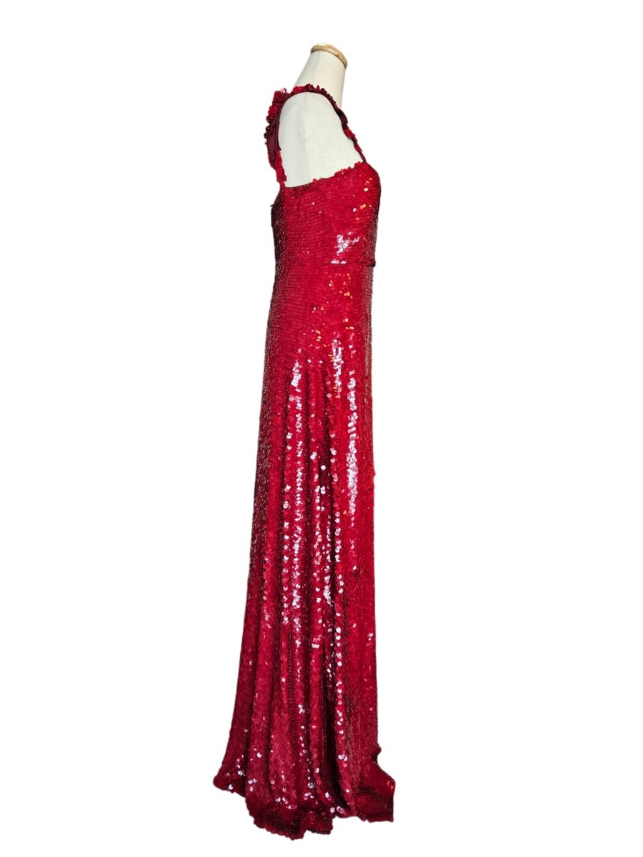 Valentino Red Sequin Embellished Sleeveless Silk Woman Gown | eBay Valentino Red Sequin Embellished Sleeveless Silk Woman Gown | eBay