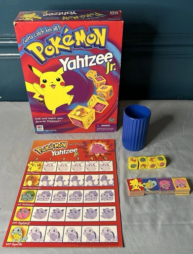 Pokemon Yahtzee Jr. Hasbro Milton Bradley Vintage 1999