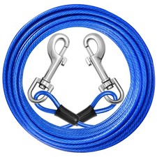 Dog Tie Out Cable: 30ft Dog Leads for Yard Heavy Duty - Reflective Chain Leas...