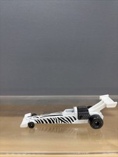 Hot Wheels Dragster 1993 Zebra  Race Car Drag Racer White VINTAGE MCDONALDS