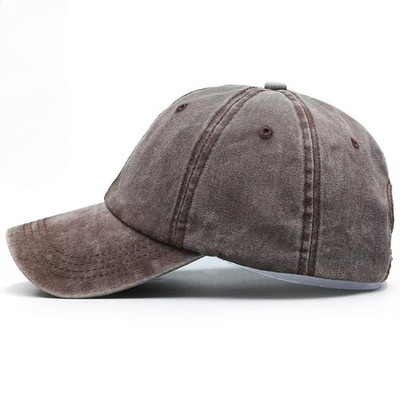 Vintage Baseball Cap, Low Profile Washed Hat, Pre-Curved Urban On-Trend Style