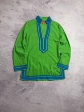 Tory Burch V-Neck Long Sleeve Tunic Dress Green Blue Women’s Size 4